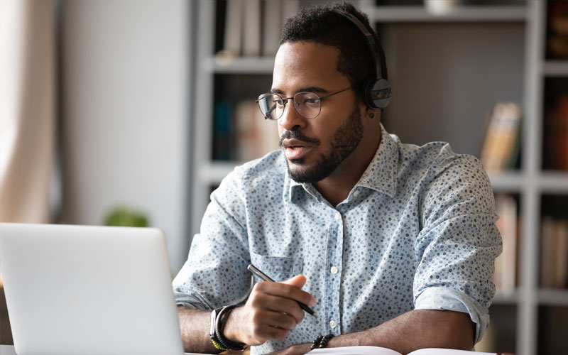 Man at Desktop Computer