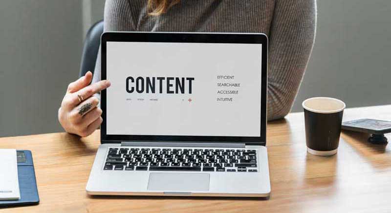 computer-content Content on Laptop