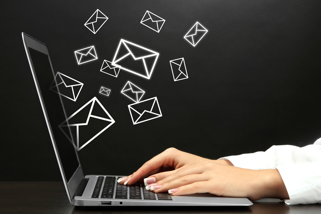 Emails Person on laptop